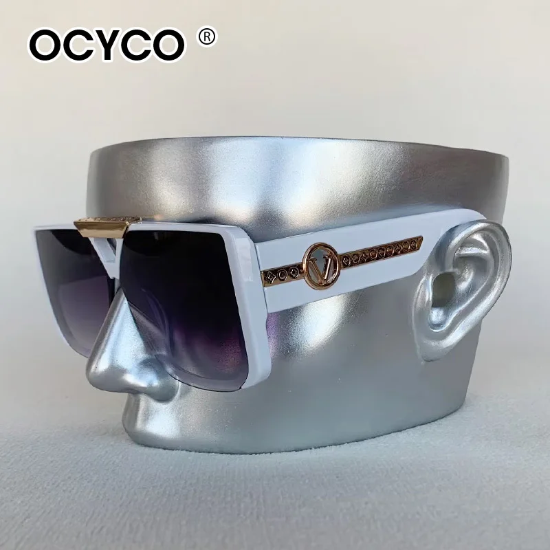 Vintage Quadratische männer Sonnenbrille Marke Designer Brief V Sonnenbrille Frauen Fahren Gläser UV400 Brillen – Detail 8