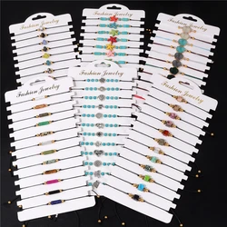 12pcs/set Colorful Natural Stone Braided Bracelet Healing Crystal Handmade Charm Bracelets Bangles Jewelry Women Men Gifts