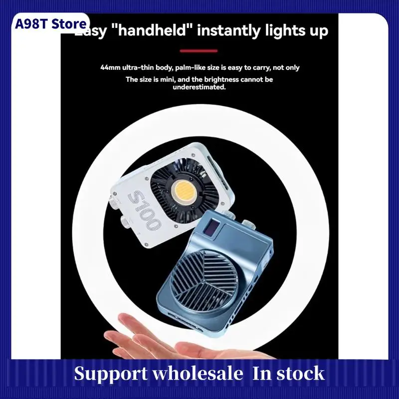

A98T Dual Color Temperature COB Photography Light Soft Fill Lamp For DSLR Cameras, For Night Scenes & Filming