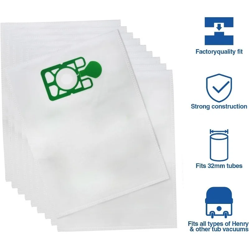 

20 шт. мешков-фильтров для пылесосов Numatic Henry Hetty HET200A, Harry HHR200A, HEPAFLO, Hoover NVM-1CH/604015, NQS250B