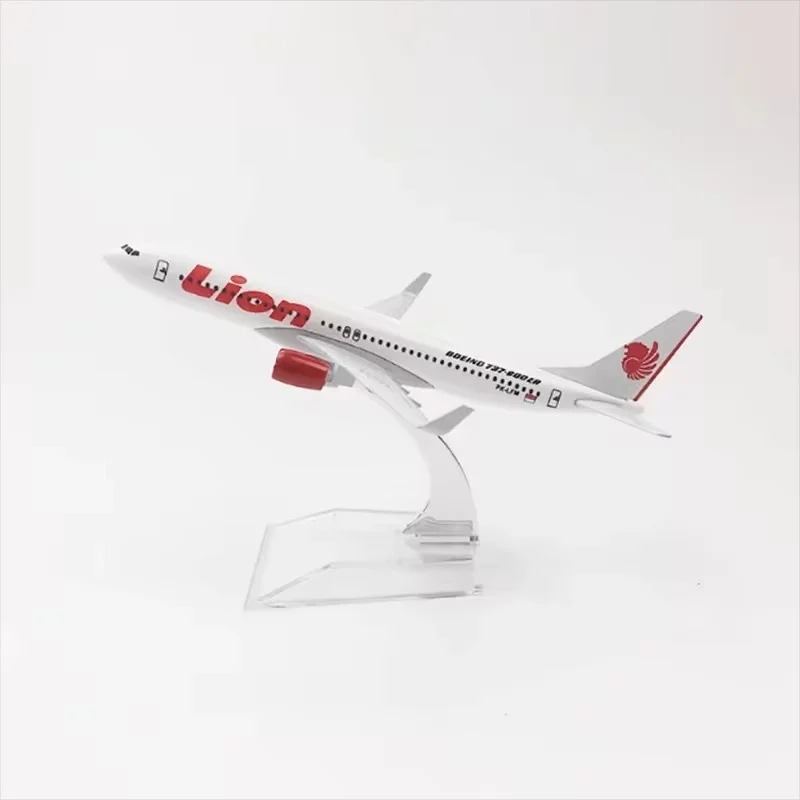 16 سنتيمتر الأسد الهواء B737 سبيكة الصلبة نموذج طائرة زخرفة الحرف نماذج ثابت الحلي جمع العرض