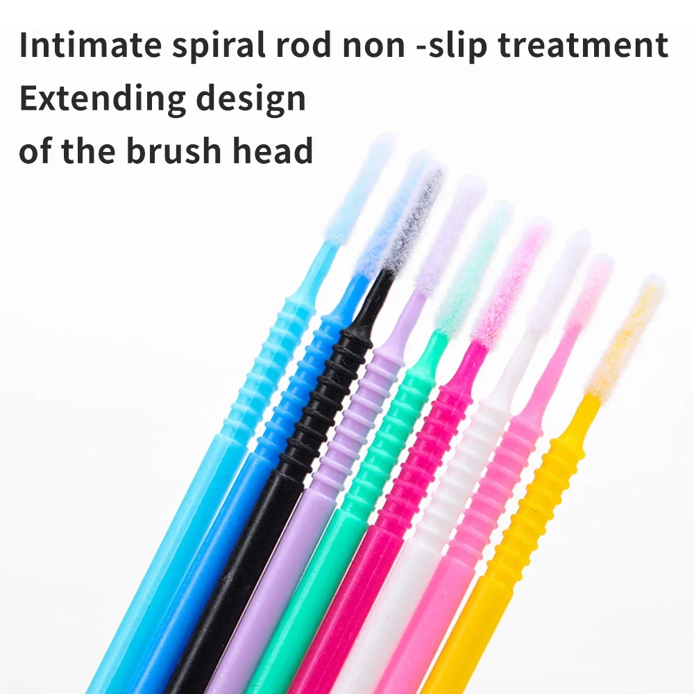 100本入り マイクロブラシ まつげエクステブラシ まつげグルー洗浄用メイクブラシ まつげエクステ用品 アクセサリー マイクロブラシ