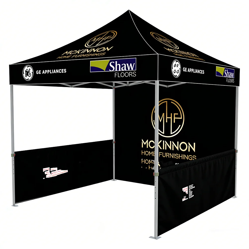 CustomizableNew Trade Festival Promotional Package Heavy Duty Canopy Tent 10x10 Custom Pop up Trade Show Exhibition Booth Outdoo