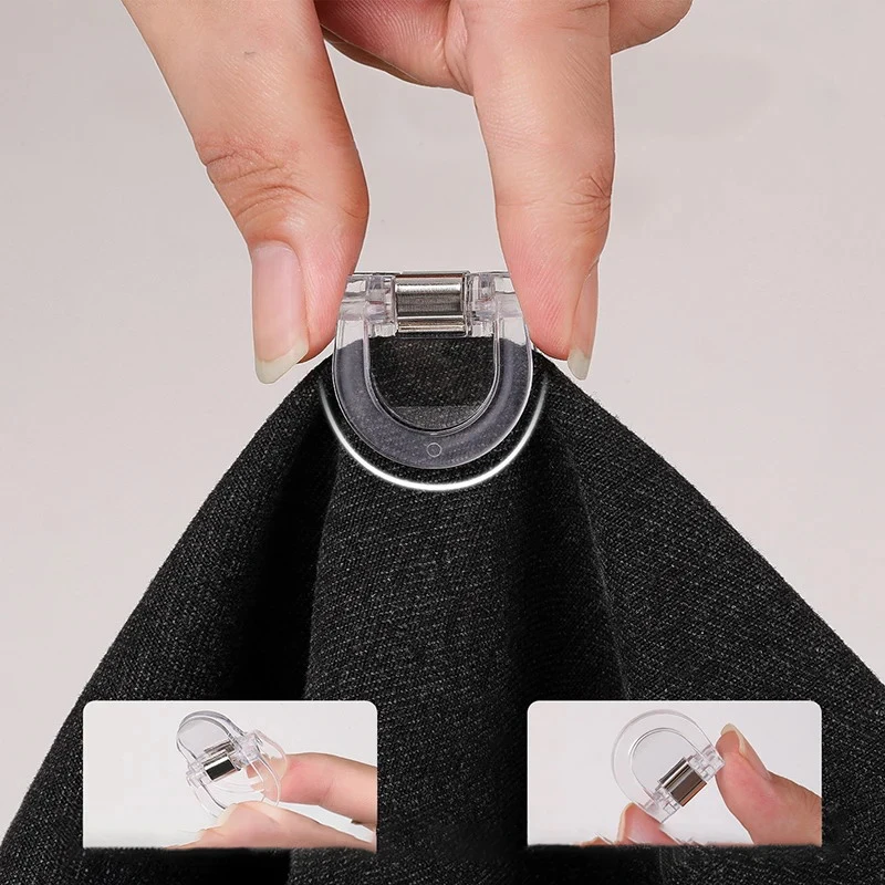New! Clothing Clips For Trouser Leg Shortening Invisible Fixing No Sew Hidden Hem Device Prevent Dragging On Pants DIY Sewing