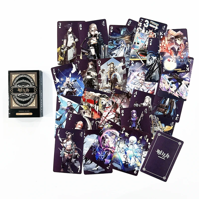 54PCS Arknights Poker Playing Cards Set - Game Characters Limited Edition Collectible Photo Cards for Fans