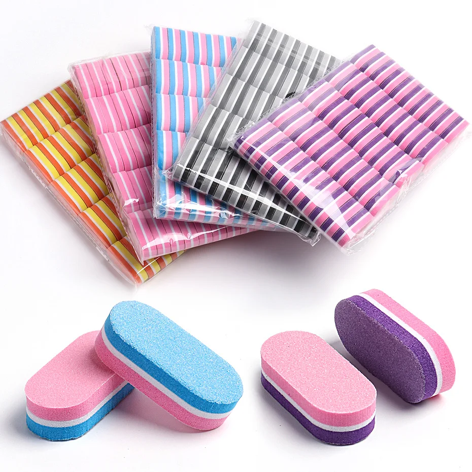 20pcs Professional Mini Nail Buffers Files Nail Art Polishing Shiner Sponges Butter Block Primer Manicure Pedicure Sanding Tools