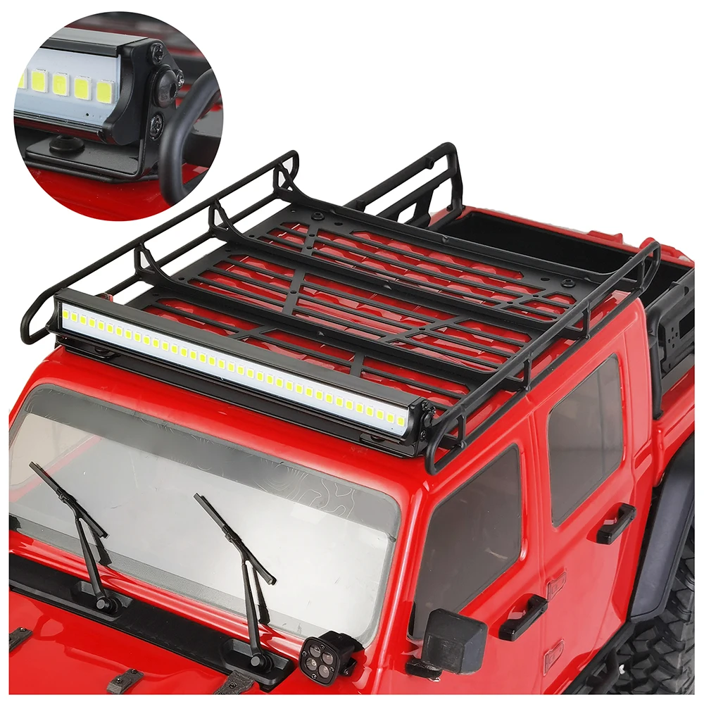 AXSPEED Metal Roof Rack Luggage Carrier for 1/10 RC Crawler Car Axial SCX10 III AXI03007 AXI03006 Jeep Gladiator Upgrade Parts