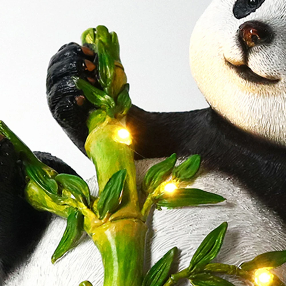 

Panda Statue Solar Light Resin Panda-Lawn Outdoor Decor Cute Sculptures Figurine Indoor Outdoor Porch Patio Lawn Yard Decoration