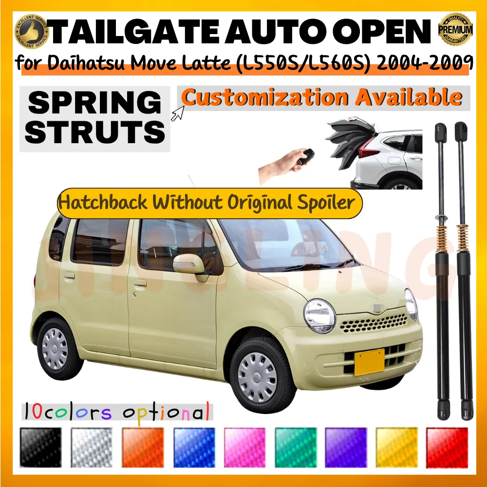 

Qty(2) Trunk Struts with Spring for Daihatsu Move Latte (L550S/L560S) Hatchback 2004-2009 Rear Tailgate Boot Lift Supports Shock