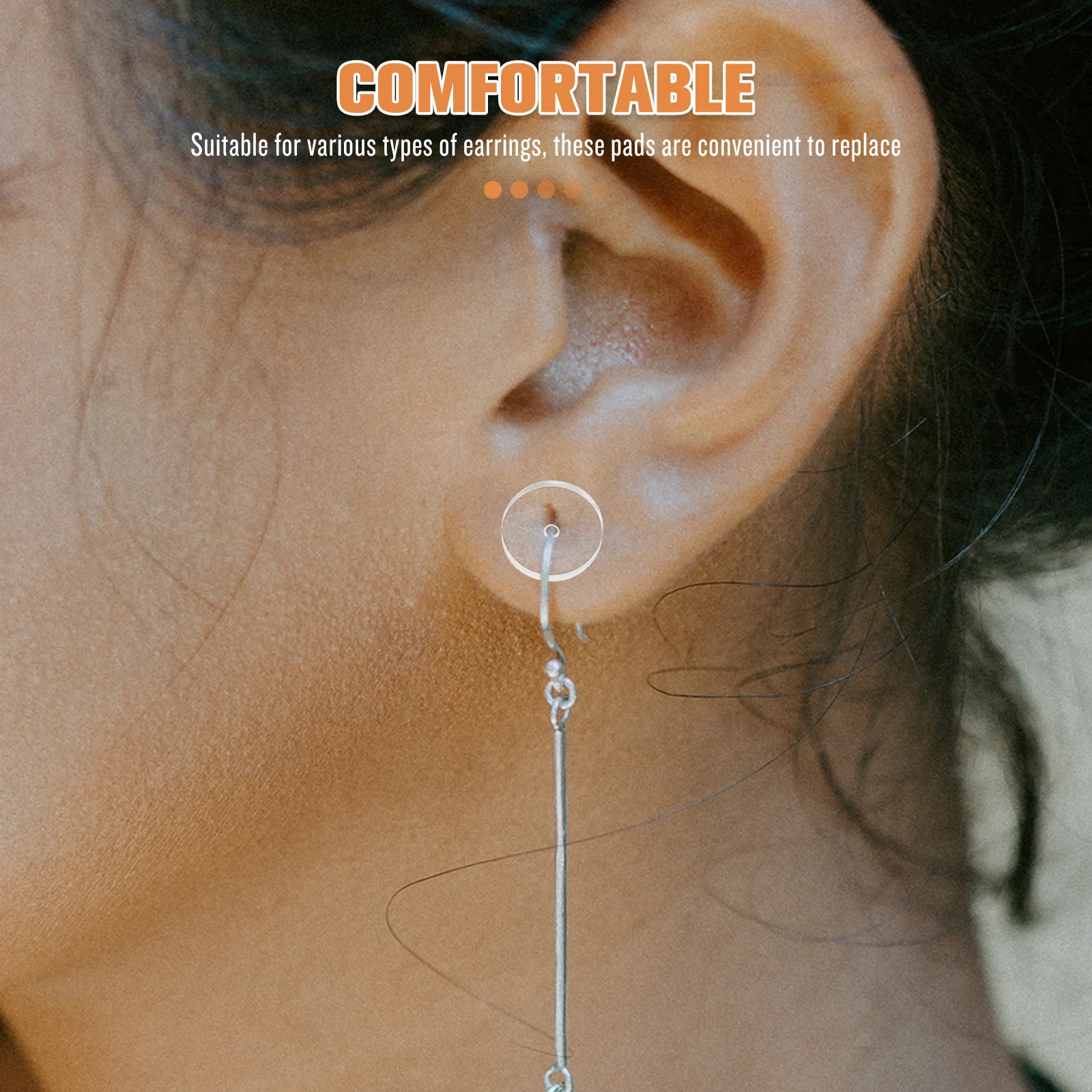 

50pcs Silicone Earring Back Pads Clear Soft Support Discs For Droopy Ears Scar Prevention Jewelry Making Supplies