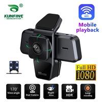 3.16 Inch Car Dash Cam DVR 3 Cameras Recording Video Parking Monitoring 1080P Sensor IPS Night HD Vision Cycle Recording Video