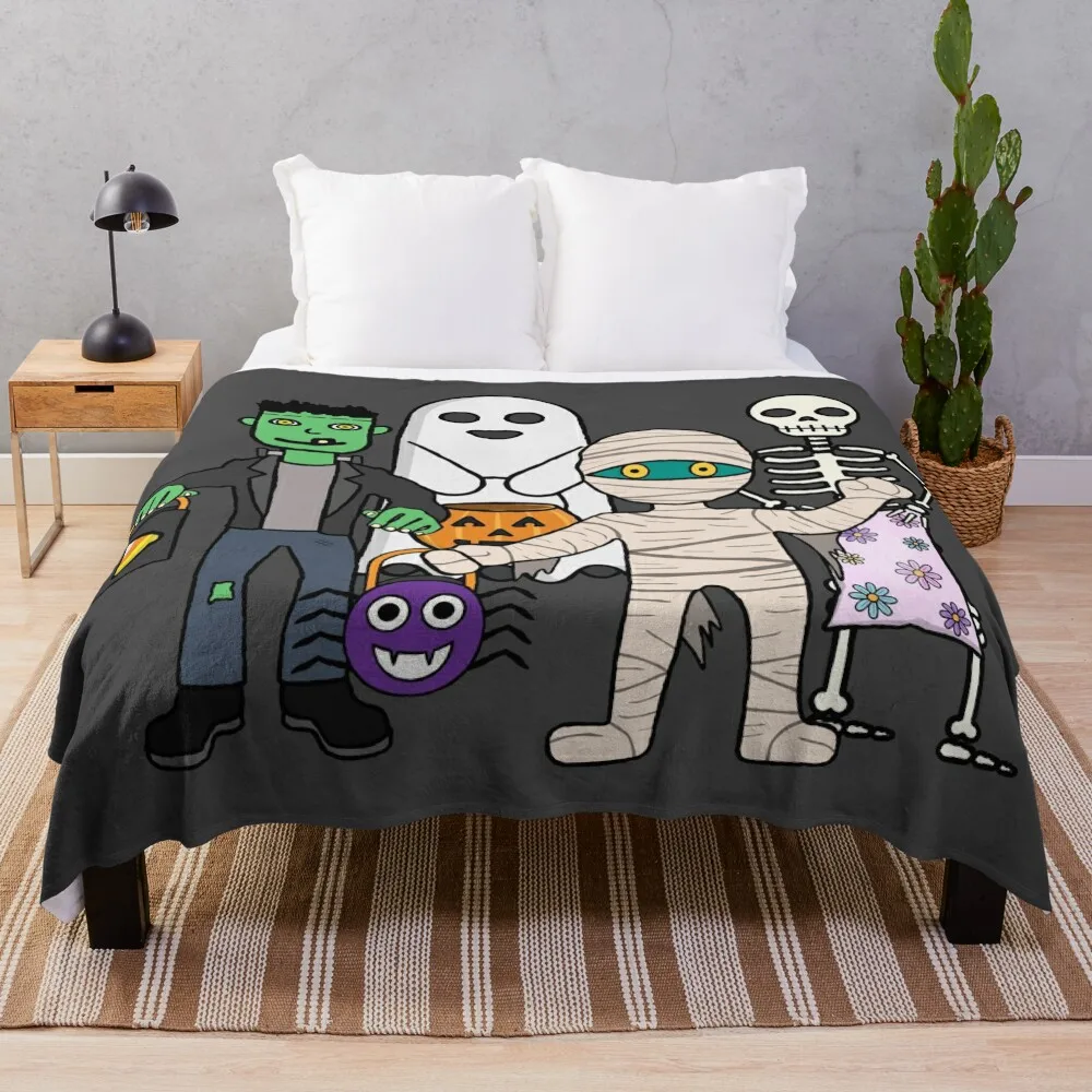 Little Ghouls Throw Blanket Soft Big wednesday Blankets