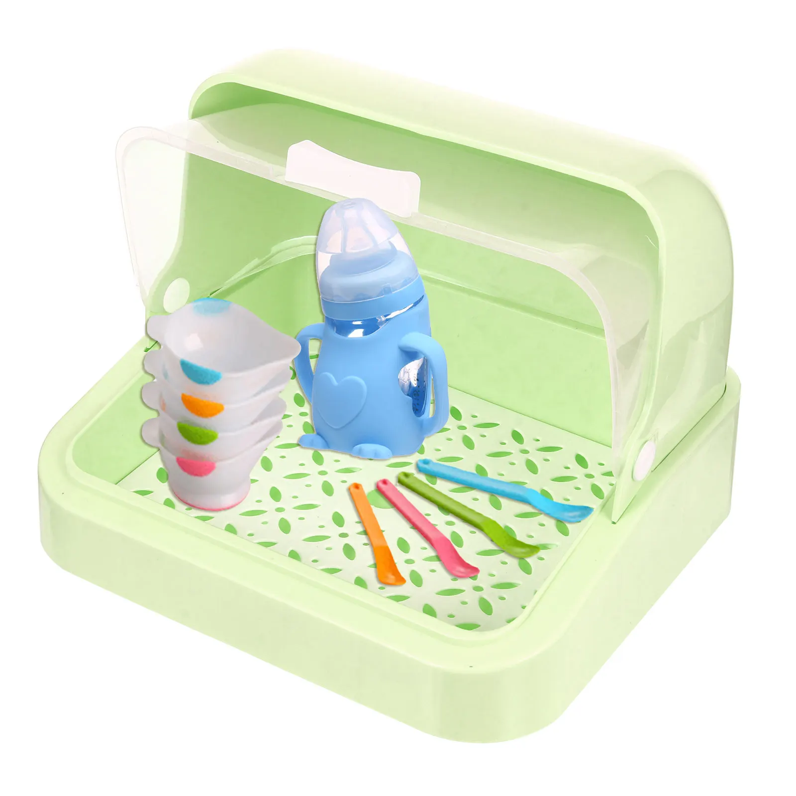 

Baby Bottle Storage Box Large Capacity PP Material Dust Proof Feeding Bottle ganizer Baby Supplies Storage Solution