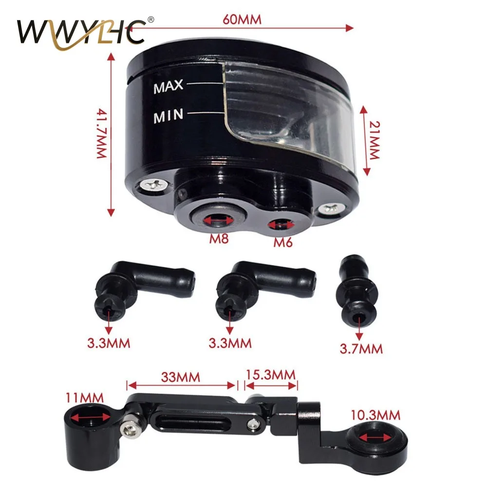 Applicable To Motorcycle Accessories CNC Aluminum Alloy Front Brake Oil Cup Brake Pump Direct Push Models Universal