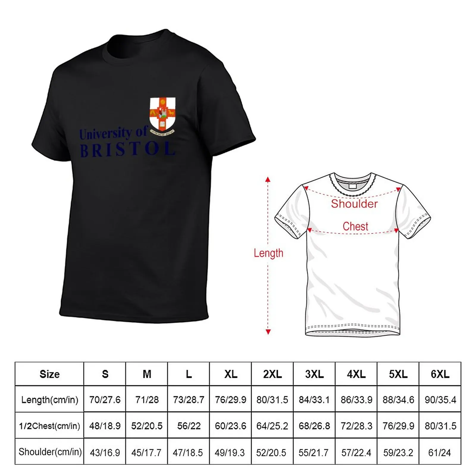 New University of Bristol T-Shirt kawaii clothes plus size tops cute tops funny t shirt workout shirts for men