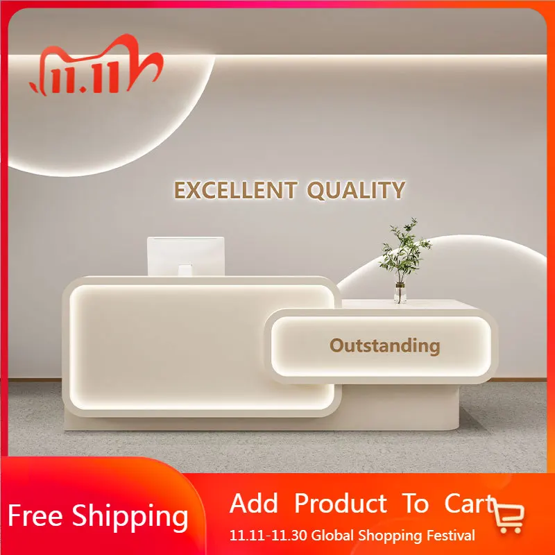 

Simple Company Reception Desks Modern Restaurant Executive Beauty Desks Industrial Welcome Long Scrivania Commercial Furniture