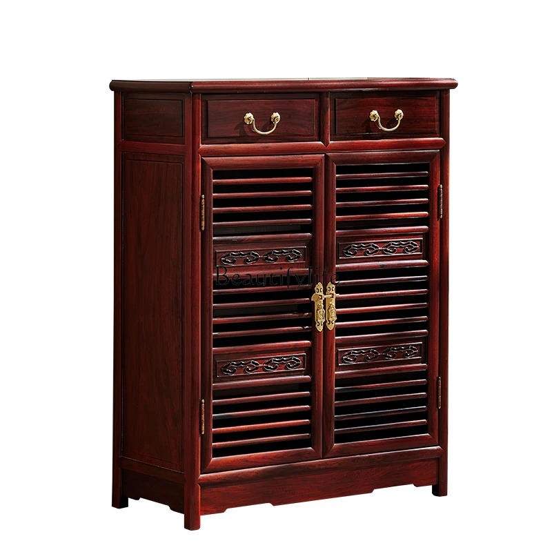 Rosewood Locker Sandal Wood Solid Wood Dining Edge New Chinese Style Entrance Cabinet