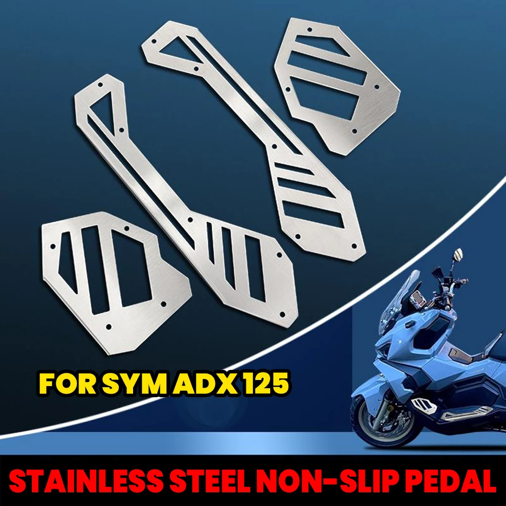 For SYM ADX 125 adx125 ADX Motorcycle Anti-Skid And Wear-Resistant Foot Pedal Stainless Steel Foot Pad Accessories