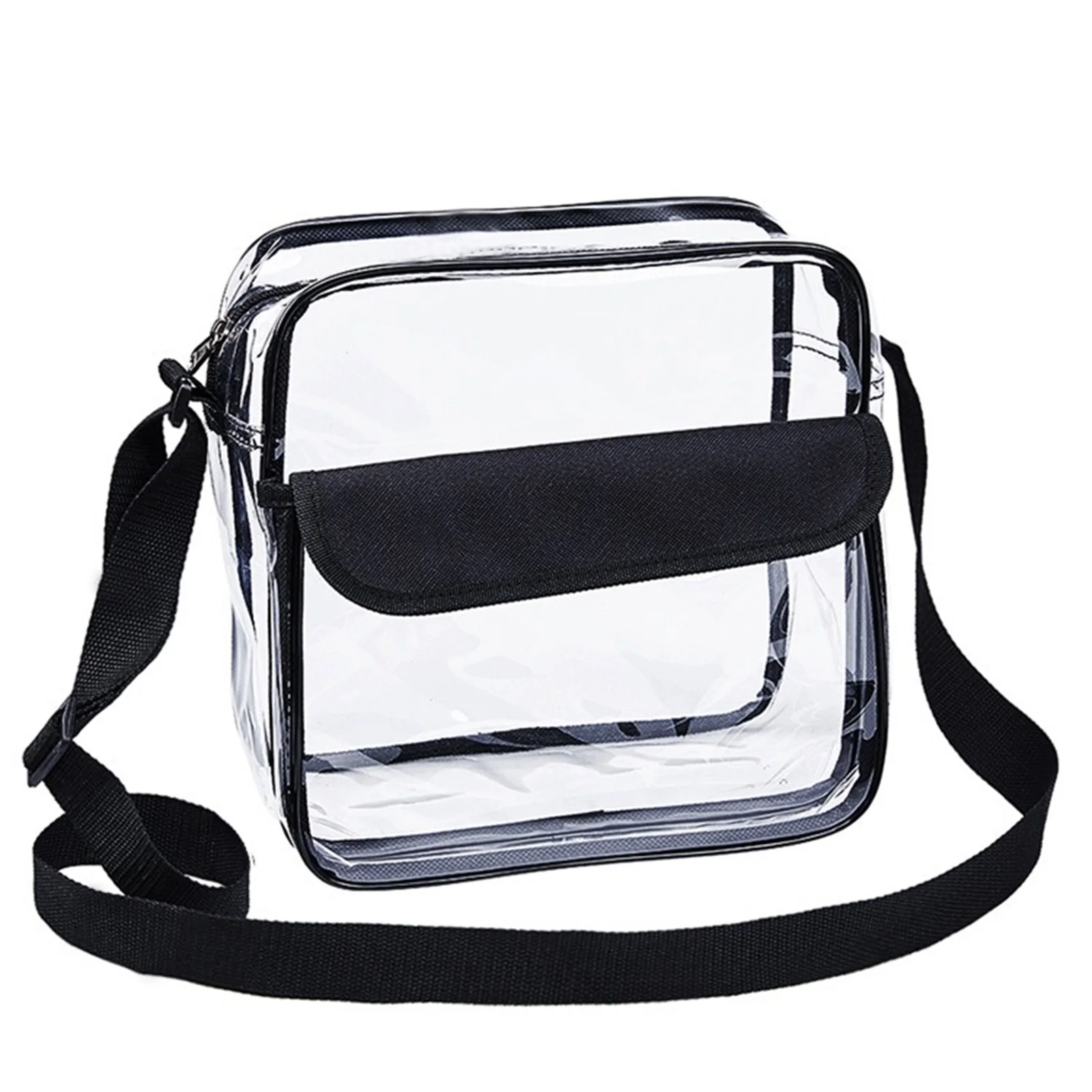 Women\'s Clear Crossbody Bags Adjustable Long Strap Transparent Packs Casual Outdoor Simple Style Shoulder Bags