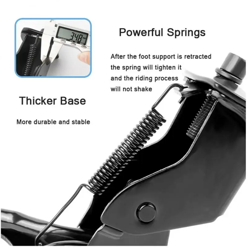 Pata de cabra doble para bicicleta, soporte central plegable, resistente, ajustable, para MTB