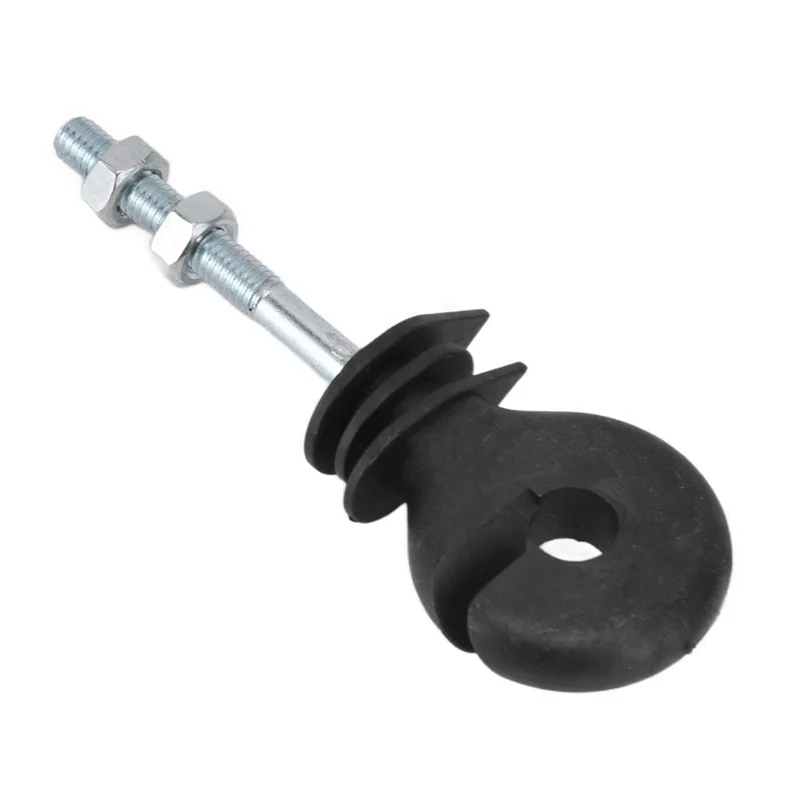 

50Pcs Flat Nut Insulators Electric Fence Insulators Threaded Electric Fence Insulation Spiral Insulators For Livestock-ABXK