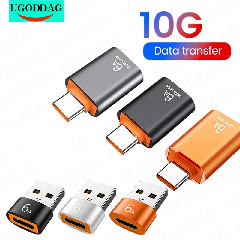 6A USB OTG To Type C Data Transfer Adapter Type C Female to USB Male Converter Fast Charging Adapter For Laptop Macbook Samsung