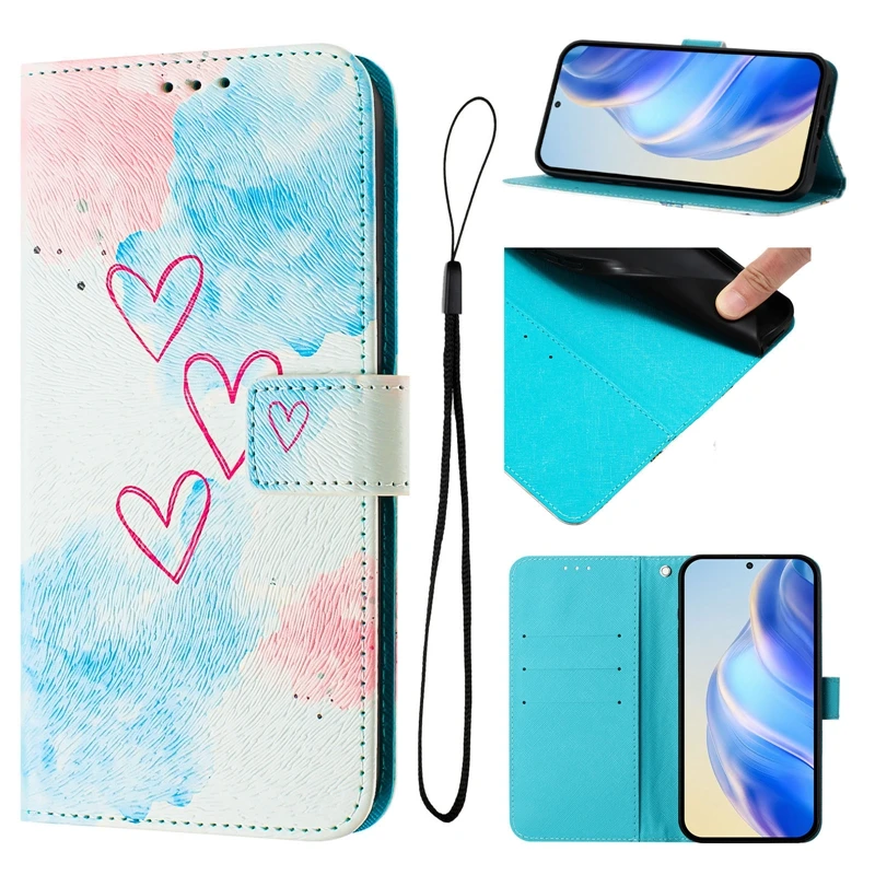 Flip Leather Case For Samsung Galaxy A55 Wallet Cover for Samsung A55 A35 A25 A15 5G A05S Phone Cases Cartoon Painted Pattern