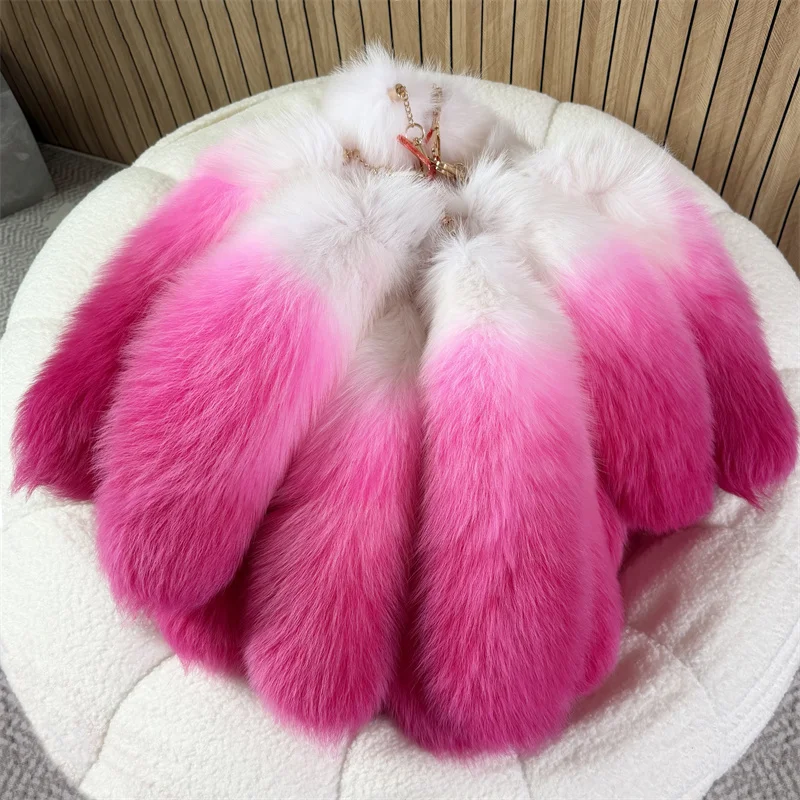 Furry Tail Keychain for Women Natural Fox Fur Tail Keychain Furry Y2k Fur keyring Beautiful Accessory Length 40 Cm Tail Keychain