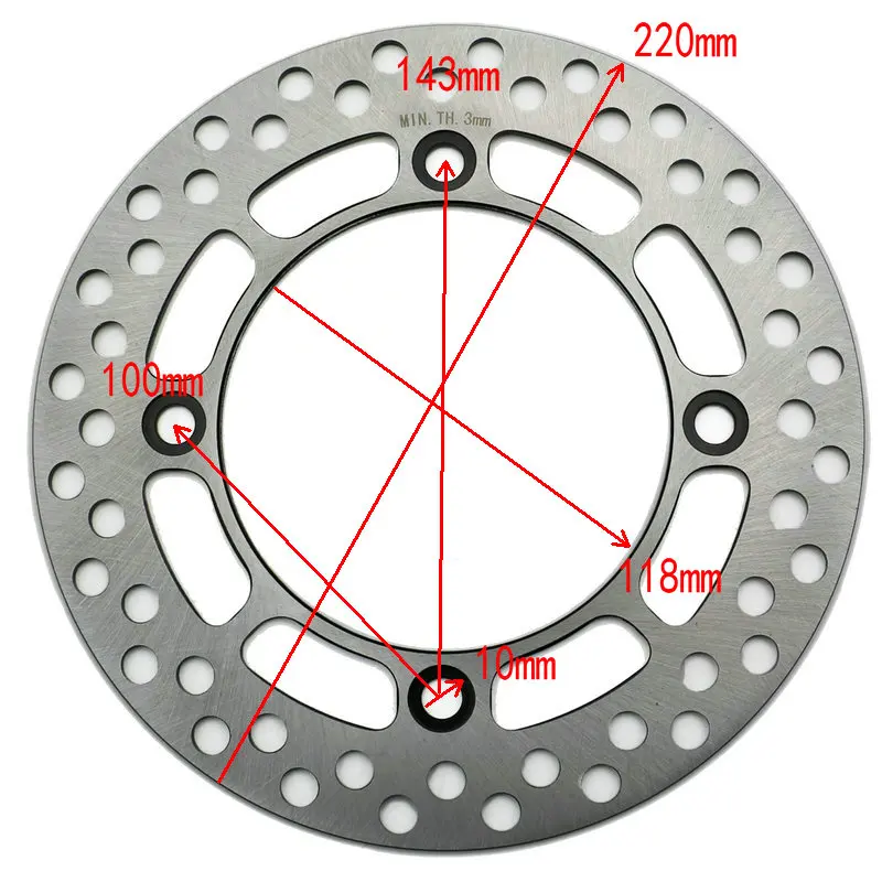 Disco freno posteriore moto per Suzuki DR250 DR350 Dejbel (SJ45A/DOHC) DR 250 350 1998-1999 Ruota posteriore Disco diametro 8,66 pollici