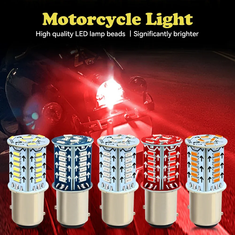 1Pc Motorcycle 1156 1157 Strobe Brake Light 12V LED Motor Bulb Headlight 30SMD Chips Lamp Reversing Parking Turn Signal Lights