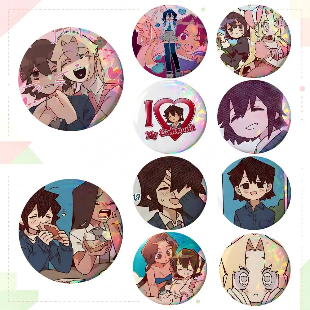 Comics I Love Amy Round Badge Creative Brooch Clothing Backpack Accessories Lapel Pin