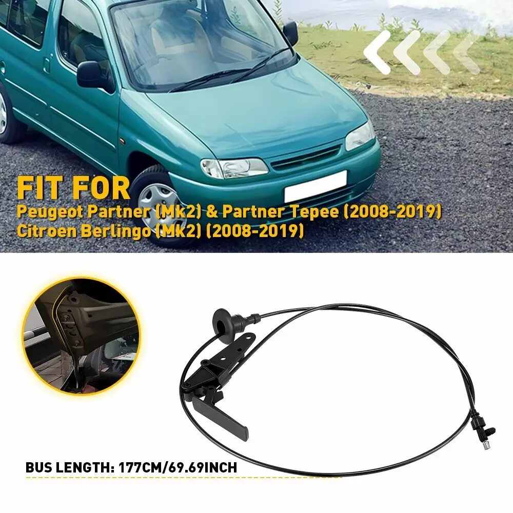 Bonnet Release Cable For Peugeot Partner Citroen Berlingo 2008-2019 7937Q8 High Quality Car Access New