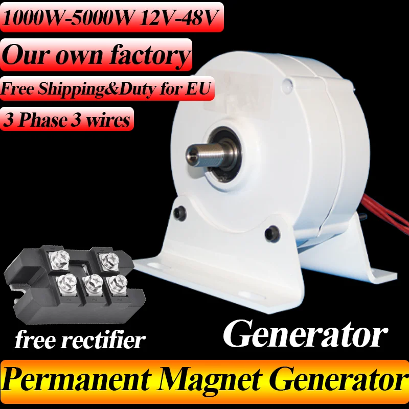 Poland overseas warehouse, delivered within 7 days 12V 24V 48V Rectifier Regulator Brushless Permanent Magnet Generator