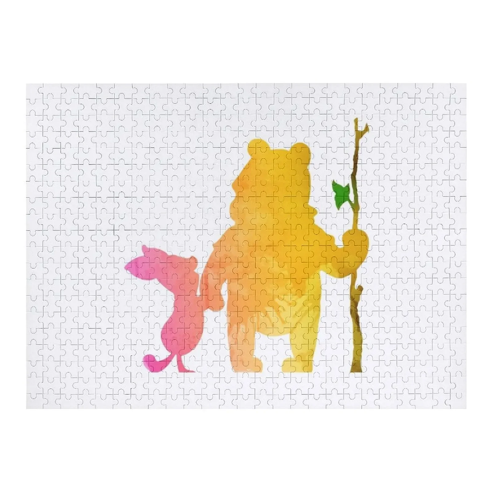 

Пазл в стиле медведя и свиньи с силуэтом, персонализированный подарок, деревянное имя, персонализированный аниме-пазл для взрослых