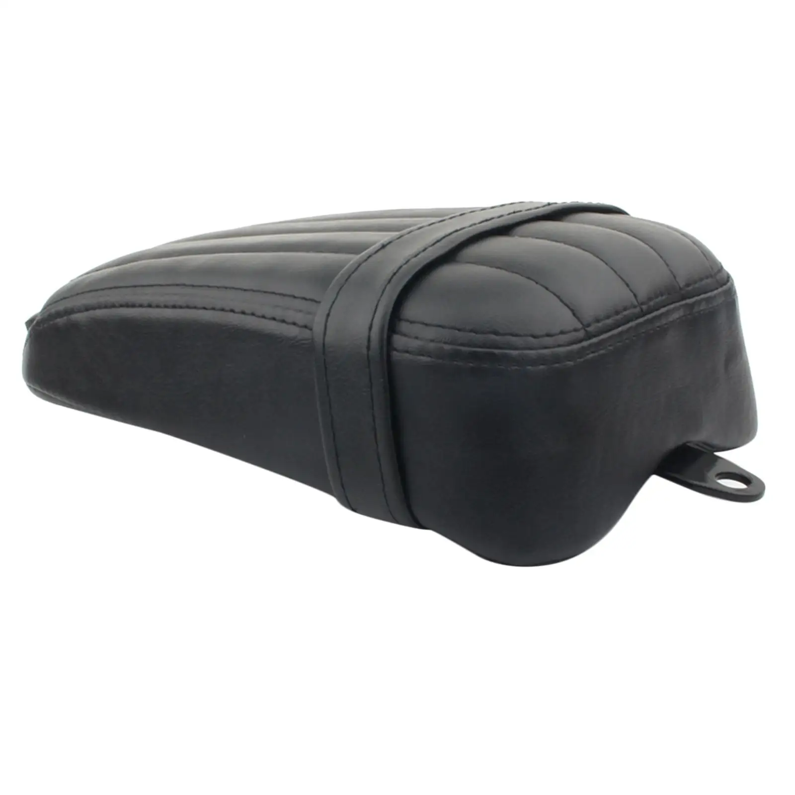 Dirt Bike Style Rear Pillion Seat Cushion Artificial Leather Black Easy Clean Universal Pad for Street Models