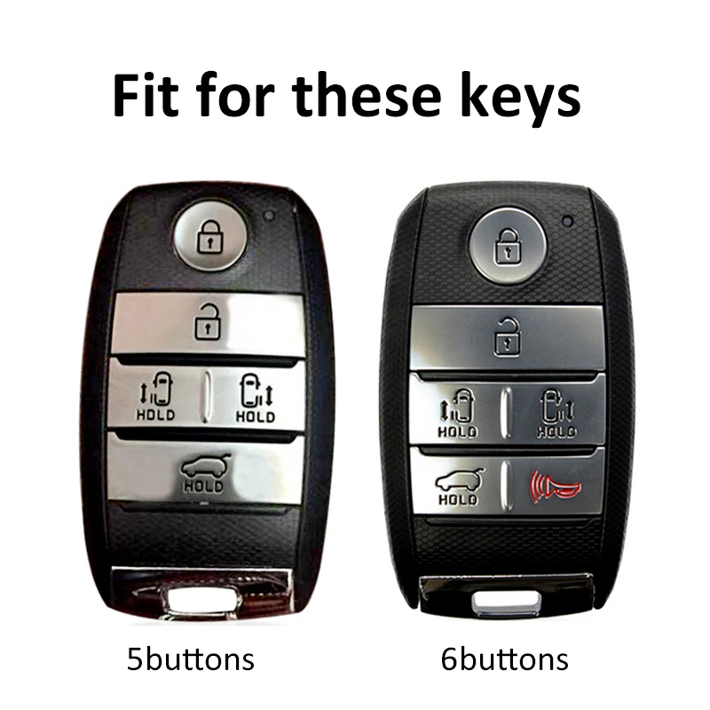 For Kia Sorento L580 Kia Doule Carnival Sedona Grand Carnival Snugly 5/6 Buttons Smart Remote Key TPU Car Key Case Cover Keyless