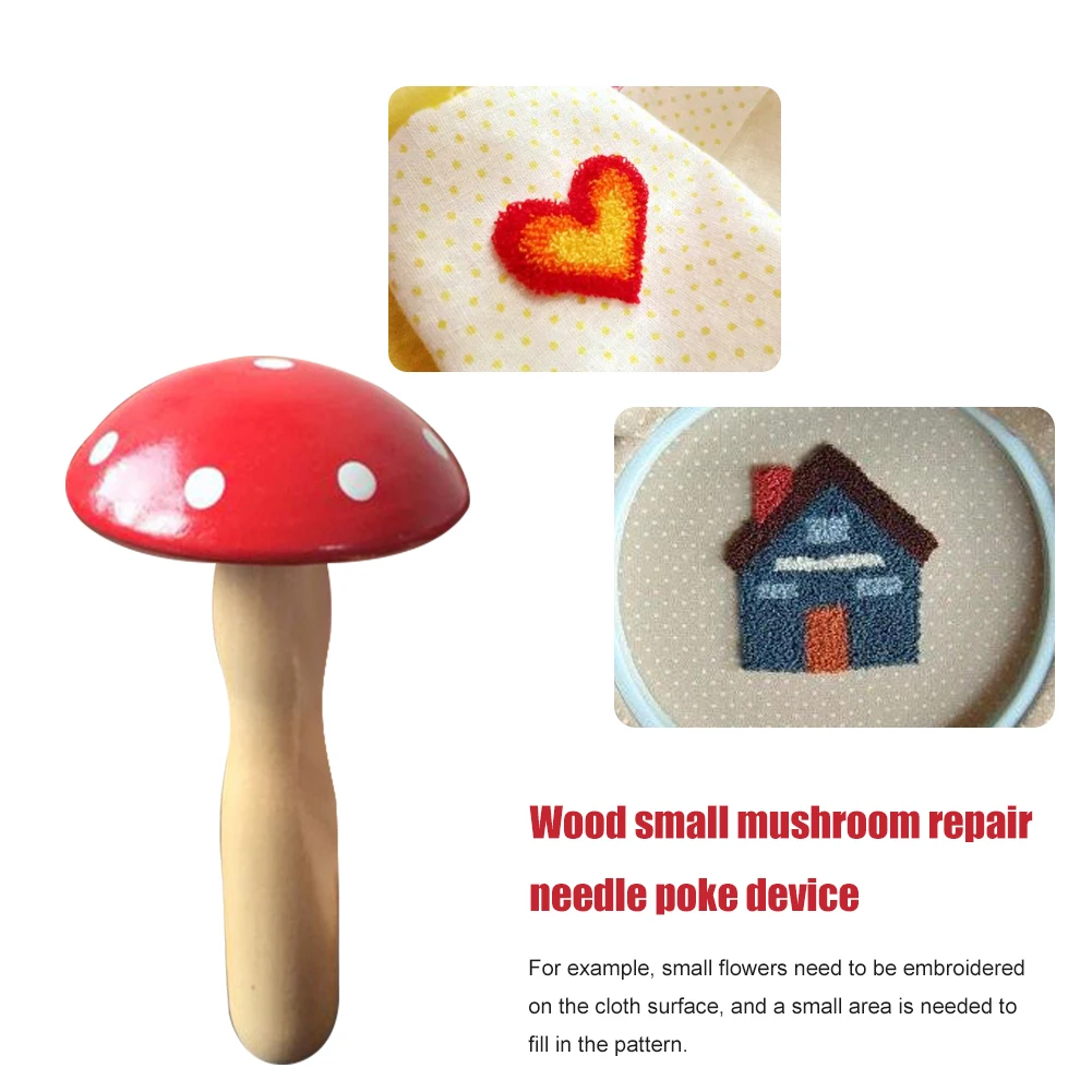 DIY Cute Wood Darning Mushroom Sewing Wooden Small Mushroom DIY Repair Patch Clothes Socks Sewing Accessories