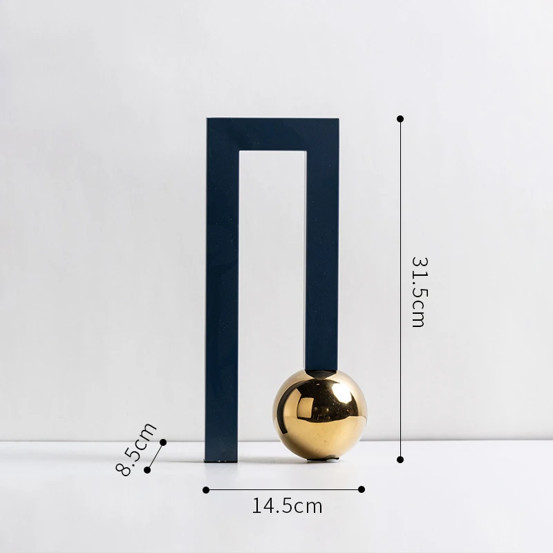 Modern Abstract Golden Line Statue Of Human Head Ornaments Hotel Sales Office Desktop Creative Soft Furnishing Craft Decorations