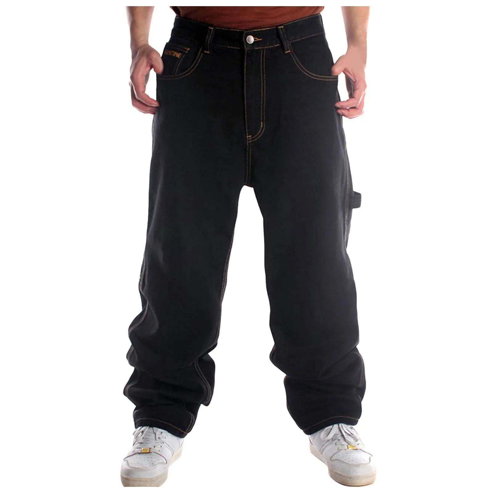 Male Street Dance Skateboard Pants Street Loose Hip Hop Jeans Boys Winter Clothes Size 6