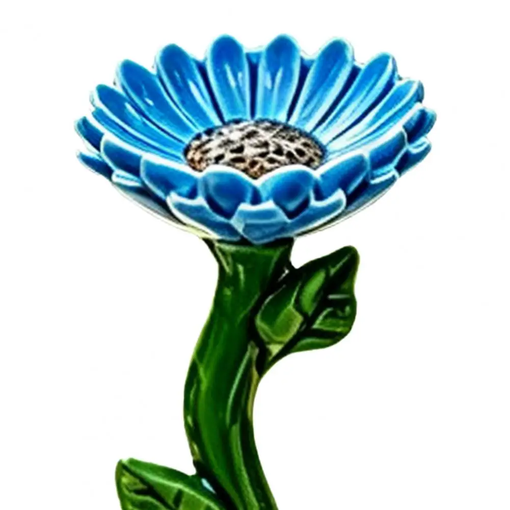 Flower Pot Water Feeder Bee Water Feeder Garden Pollinator Station Resin Flower Cup for Yard Decoration for Outdoor