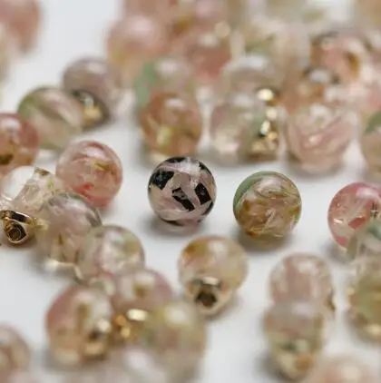 6pcs/LotSize:Side length10mm Chinese style Petal resin alloy Buttons Fashion Button Clothing hand sewing Accessories(SSA-3821)