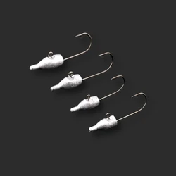 10pcs/lot Micro Jig Head Fishing Hook1.3g/1.8g/2.6g/3.5g Fishing Hook Mini Crank Jig Fishhook Soft Lure Fishing Tackle