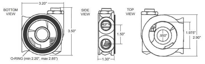 For Toyota Aluminum M20*1.5 3/4‑16 Oil Filter Sandwich Plate Adapter Oil Cooler Adaptor for Oil Temp Pressure Gauge Mod*