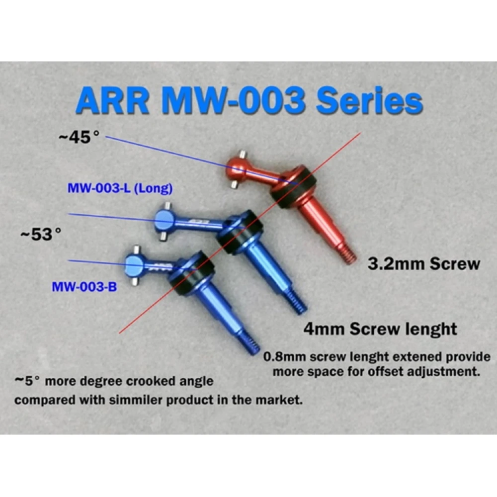 Rc-auroraarrミニ用ワイドcvdブルーロング10.5mm-z MW-003-LP