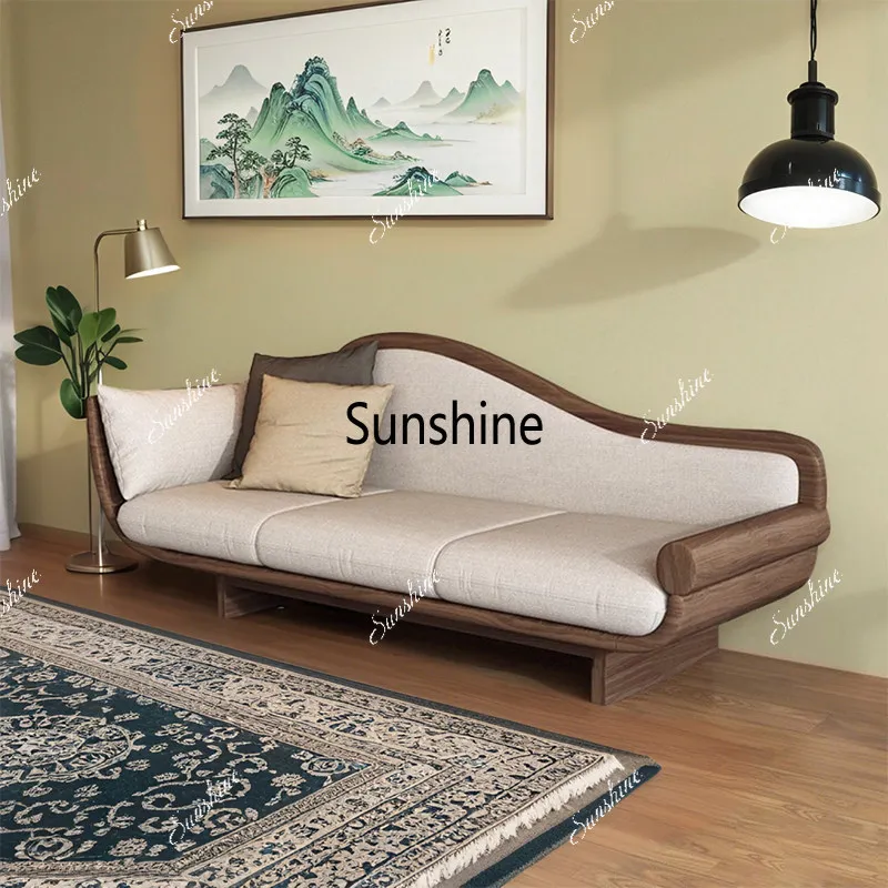 New Chinese solid wood beauty couch concubine sofa zen office tatami