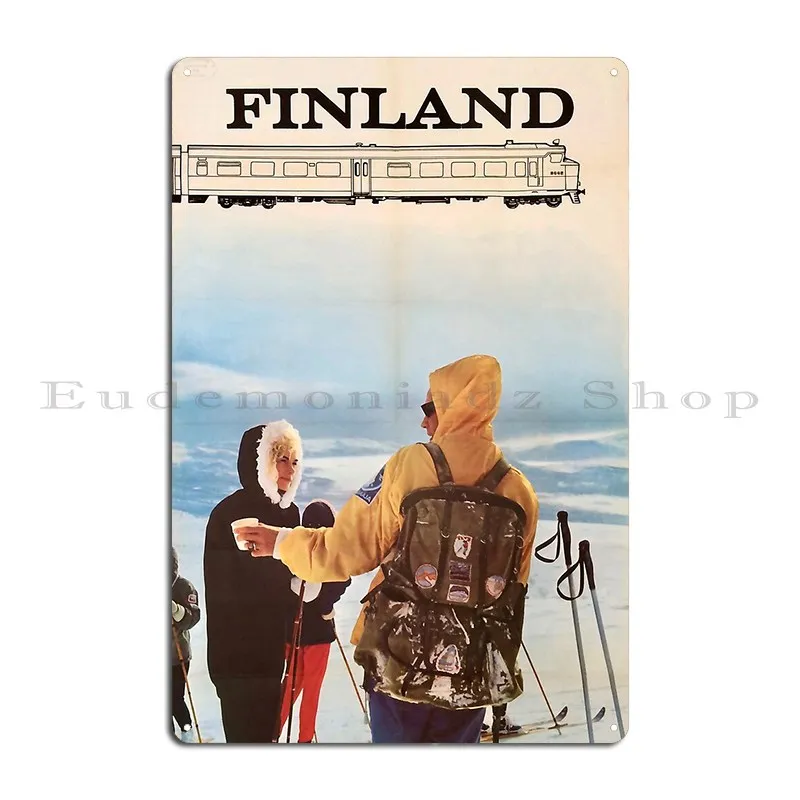 Finland Retro Poster Metal Signs Wall Decor Sign Wall Mural Print Bar Tin Sign Poster