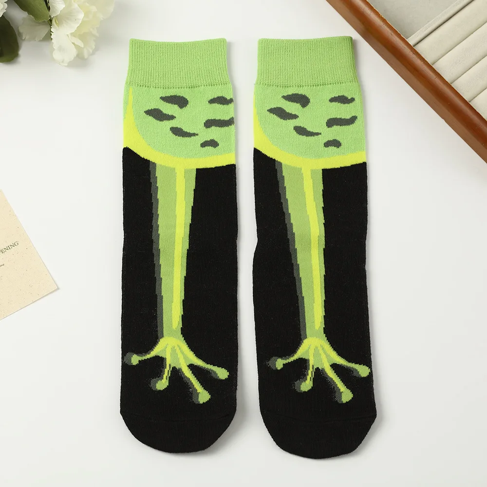 Niedliche Tierpfoten-Socken Anime Halloween Frosch Enten Gänse Lange Füße Lustige Socken Damen Herren Weihnachten Wadenlange Socken Freunde Neujahrsgeschenke – Detail 4