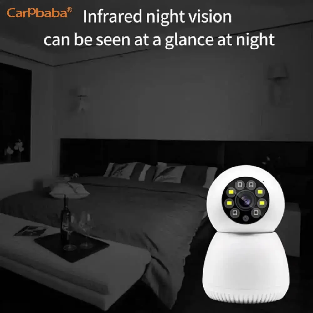Carpbaba WIFI Camera Smart Home Surveillance Camera Tracking Security Protection Camera WiFi Wireless Security-Protection