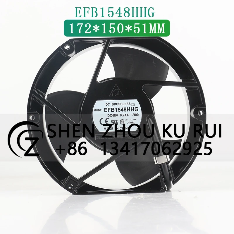 

Delta 5V 12V 24V DC 48V 0.74A AC EC 17251 17CM Axial flow Large air volume inverter Ball cooling fan