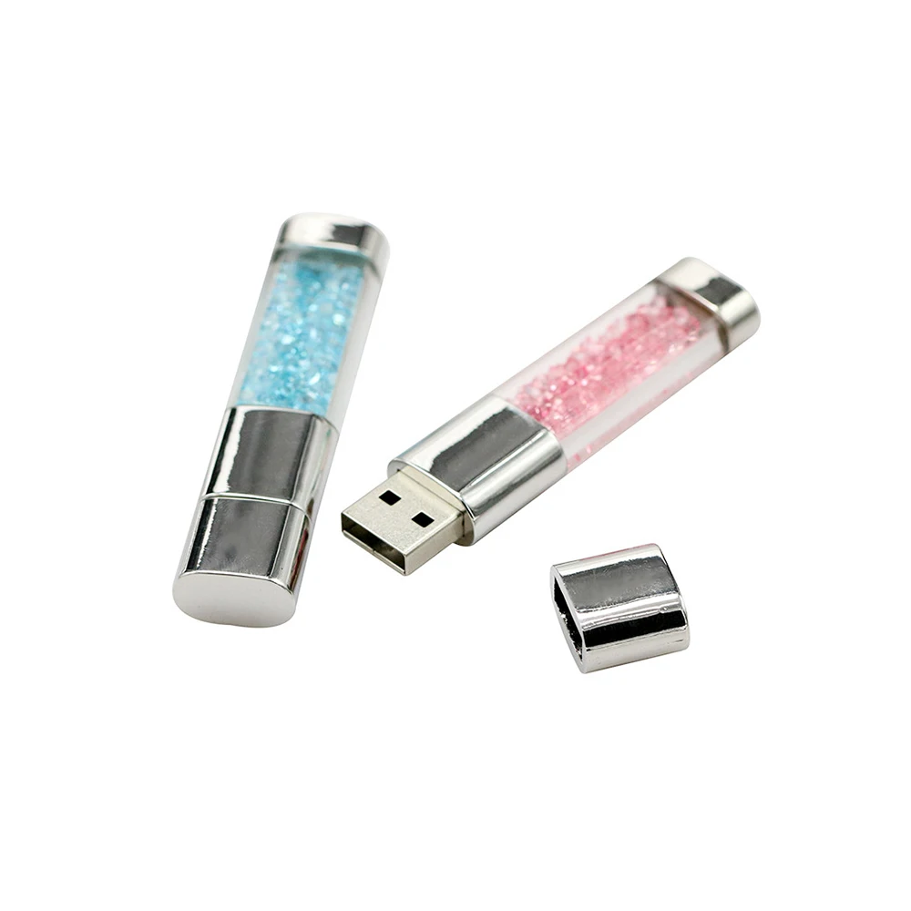 Creative Crystal Pendrive USB 64GB Flash Pen Drive 4GB Bộ nhớ 8GB Stick 16GB 32GB Bộ nhớ quà cưới 128GB